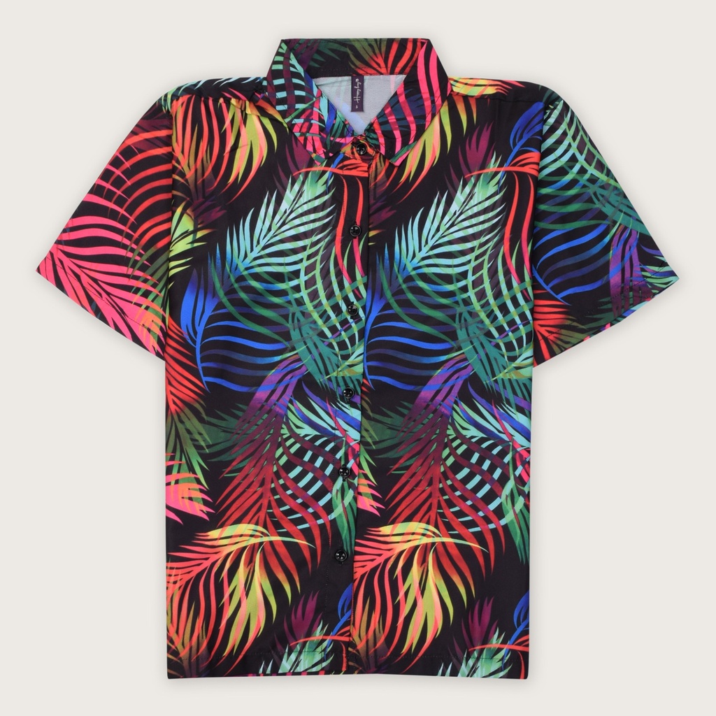 The Chrome Glow Hawaiian Shirt- Women
