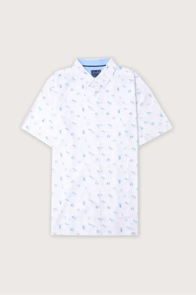 Vibing With Seaside Rhythm White Resort Shirt