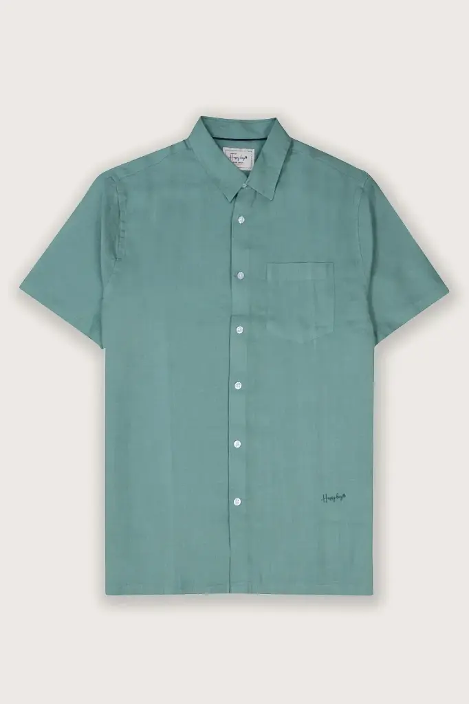 Timless Basics Pure Linen Shirt- Aquifer