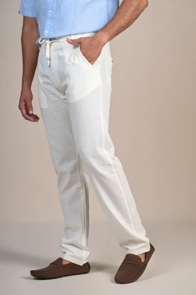 Beach Day Charm With Cream Pants