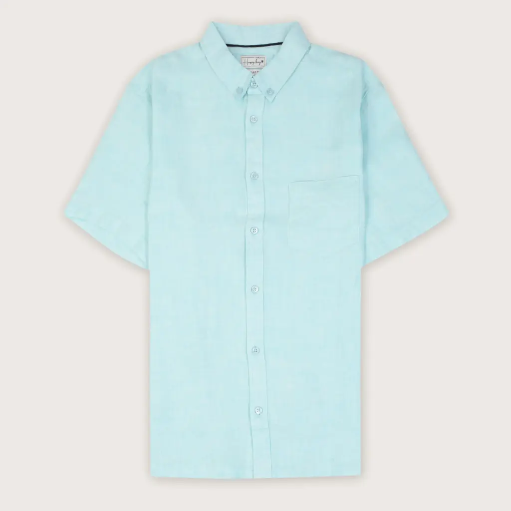 Blue glass breeze Linen Shirt
