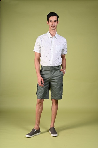 Timeless Touch Mood Shirt- Snow White|Loden Green